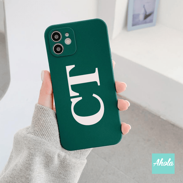 【Initials】Ultra Thin Silicone Soft iPhone Case 矽膠全包邊自訂名字電話殼