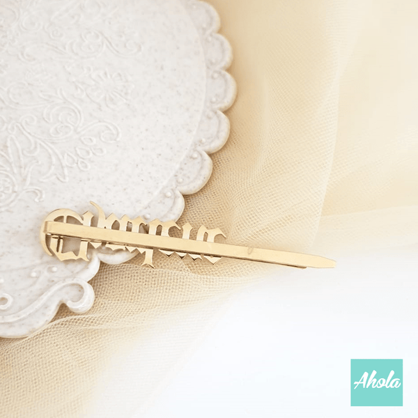 【Francesca】Personalized Hair Bobby Pin Clips 自訂名字髮夾