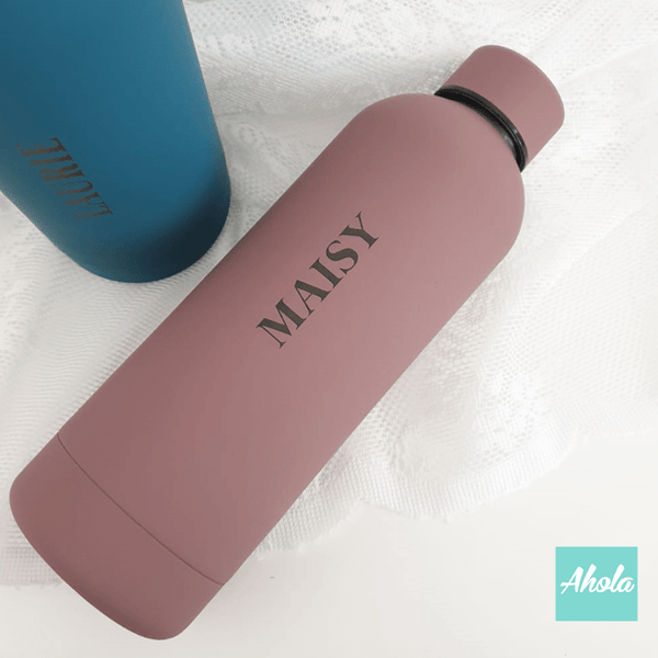 【Vivid】Engraved Name Stainless Steel Hot or Cold Matte Bottle 刻名不鏽鋼保冷/保温樽( 3-5個工作日完成)