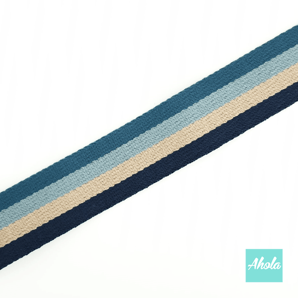 Blue Stripes - Adjustable Crossbody Nylon Strap 藍色間條斜背帶