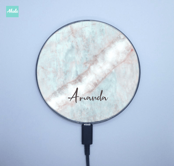 【Marble】10W Ultra thin FastWireless Charger Pad 雲石名字無線差電板 - Ahola