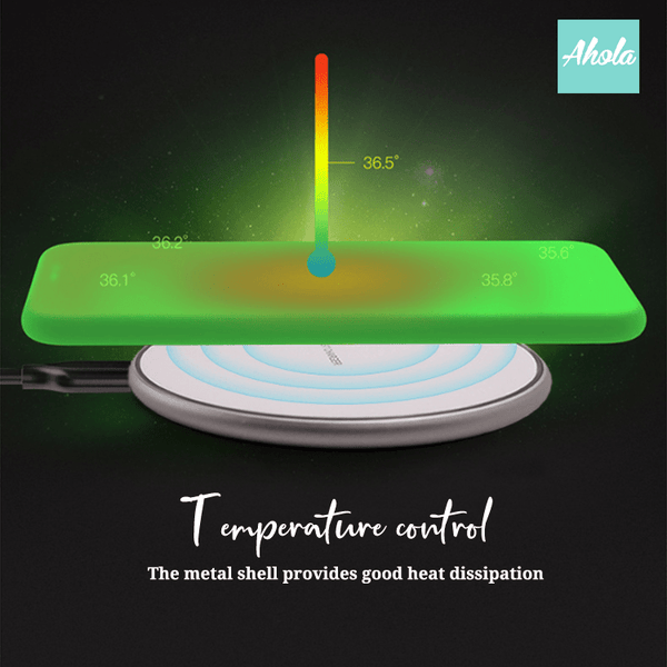 【Tinted Smoke】10W Ultra thin FastWireless Charger Pad 有色煙霧名字無線差電板 - Ahola