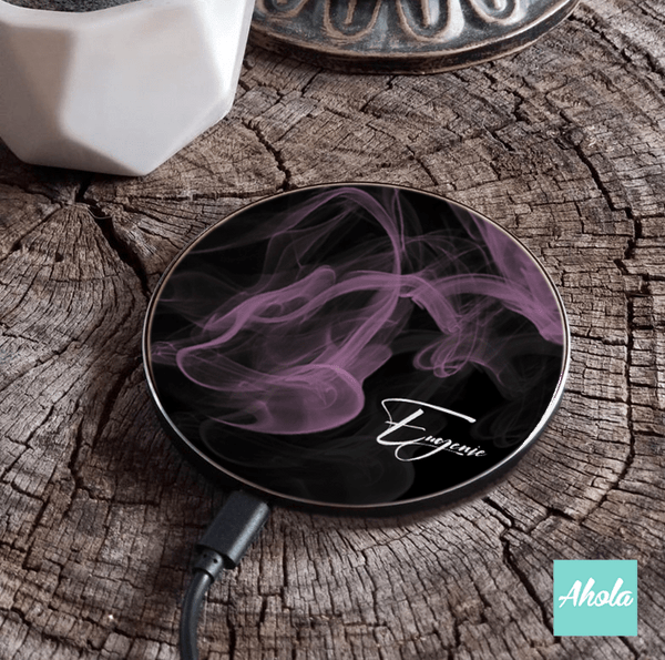 【Tinted Smoke】10W Ultra thin FastWireless Charger Pad 有色煙霧名字無線差電板 - Ahola