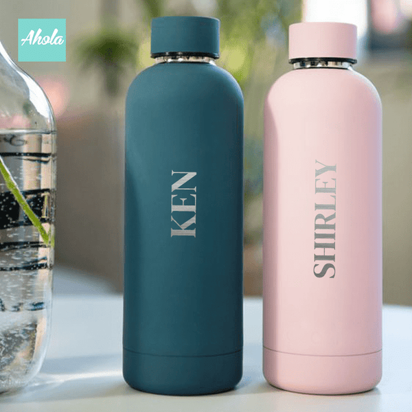 【Vivid】Engraved Name Stainless Steel Hot or Cold Matte Bottle 刻名不鏽鋼保冷/保温樽( 3-5個工作日完成)