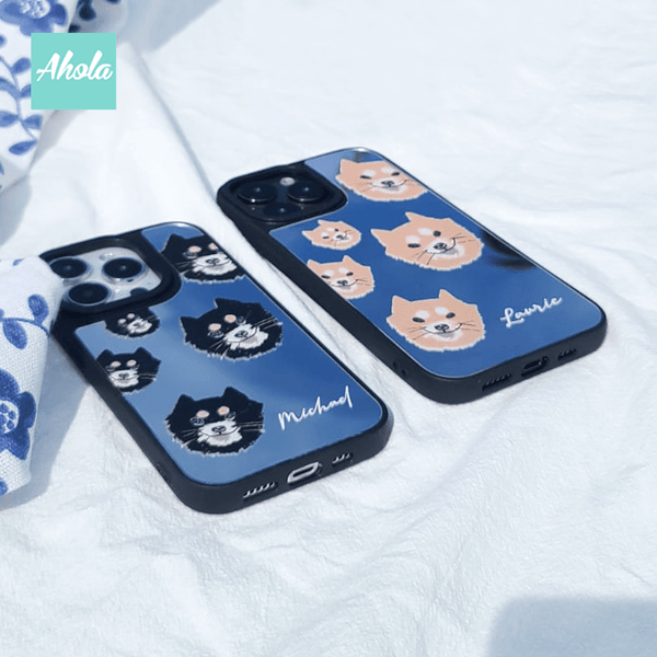 【Shiba Inu】Protective Mirror Phone Case 全包邊柴犬鏡面名字電話殼