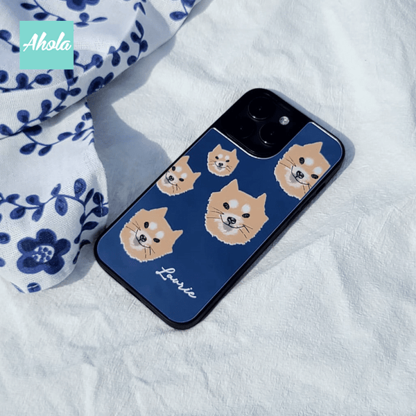 【Shiba Inu】Protective Mirror Phone Case 全包邊柴犬鏡面名字電話殼