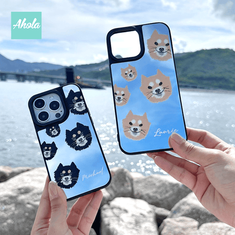 【Shiba Inu】Protective Mirror Phone Case 全包邊柴犬鏡面名字電話殼