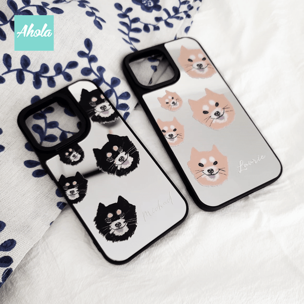 【Shiba Inu】Protective Mirror Phone Case 全包邊柴犬鏡面名字電話殼