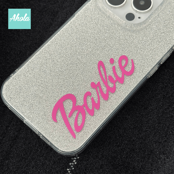 【Glitter】Protective Silver Glitter Phone Case 全包邊名字銀色閃粉電話殼