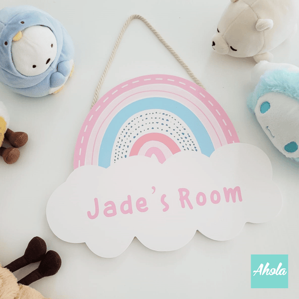 【Rainbow】Name Door Sign 名字彩虹掛牌