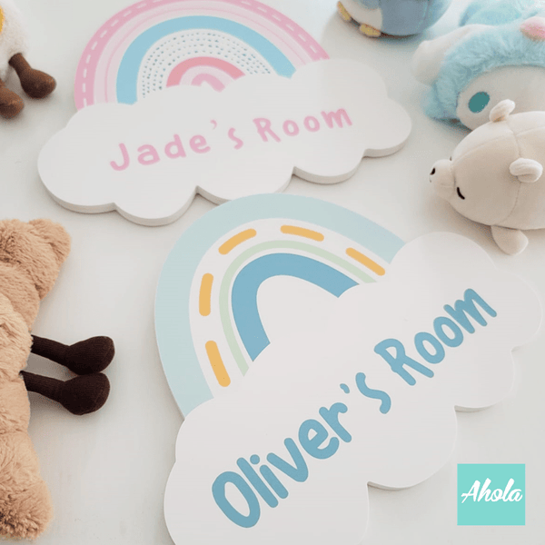【Rainbow】Name Door Sign 名字彩虹掛牌