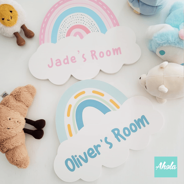 【Rainbow】Name Door Sign 名字彩虹掛牌