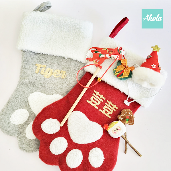 【Paws】Christmas Stocking with Accessories Set 貓爪聖誕襪玩具飾品套裝❄️聖誕限定的客製聖誕襪🐱 11/15截單，12月初到中寄出