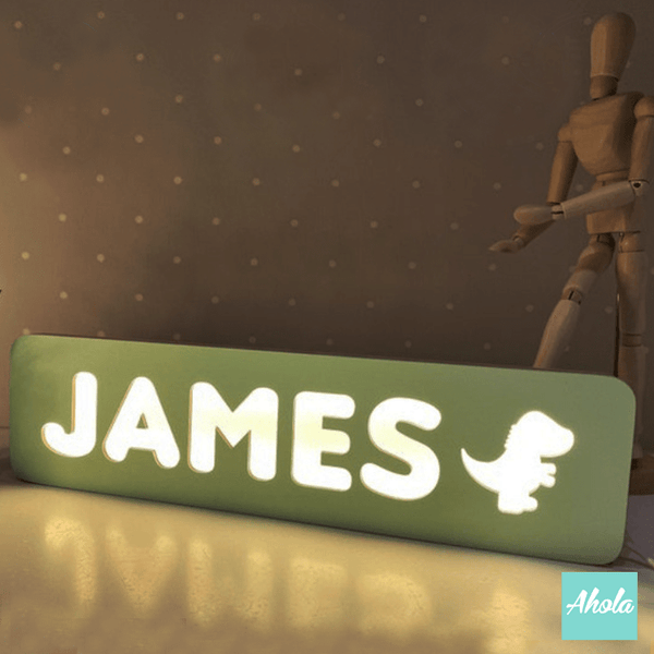 【Brighter】Personalized Name Wooden Sign Night Light 木牌小夜燈