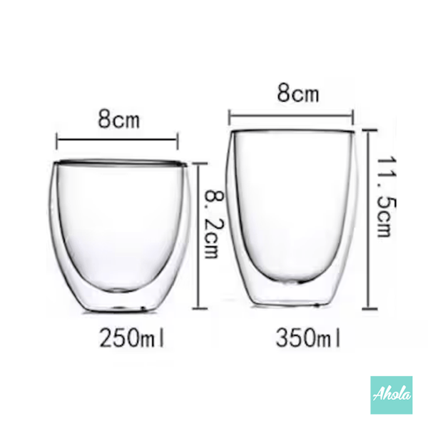 【Lify】Personalizable Double Wall Clear Glass Mug 雙層透明玻璃杯