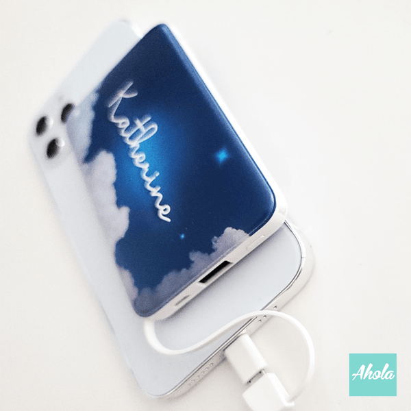 【Dreamy Sky】Portable Power Bank with built-in wire 內置線便攜式差電器