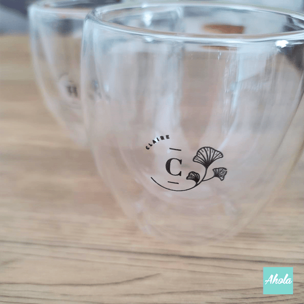 【Lify】Personalizable Double Wall Clear Glass Mug 雙層透明玻璃杯