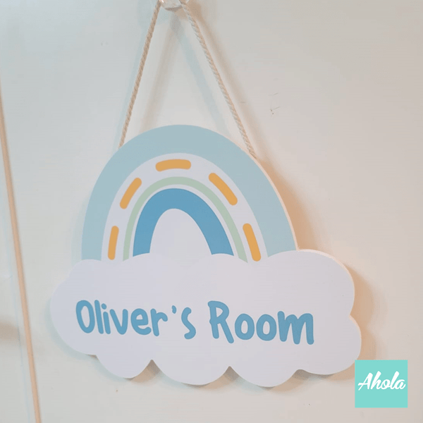 【Rainbow】Name Door Sign 名字彩虹掛牌
