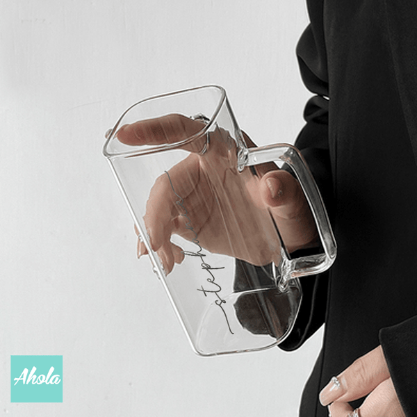 【Mason】Personalizable Clear Square Glass Mug 方形玻璃杯