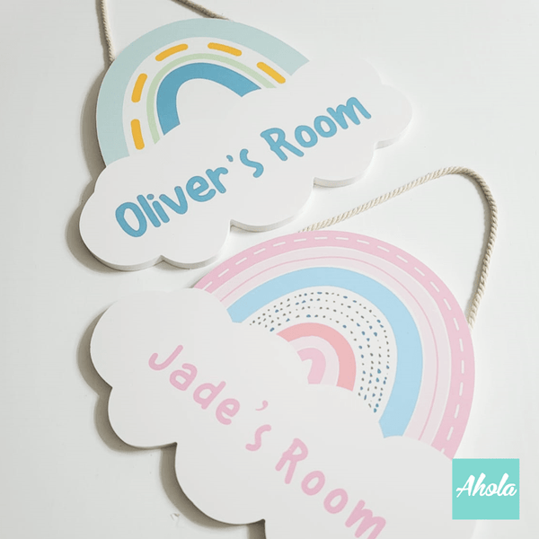 【Rainbow】Name Door Sign 名字彩虹掛牌
