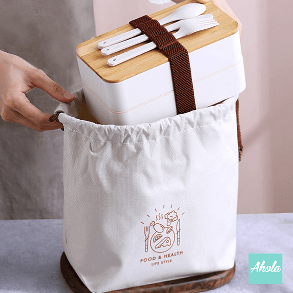 【Milton】Lunch Box with Utensils and Lunch Bag Set 刻字餐盒+餐具+防水袋套裝