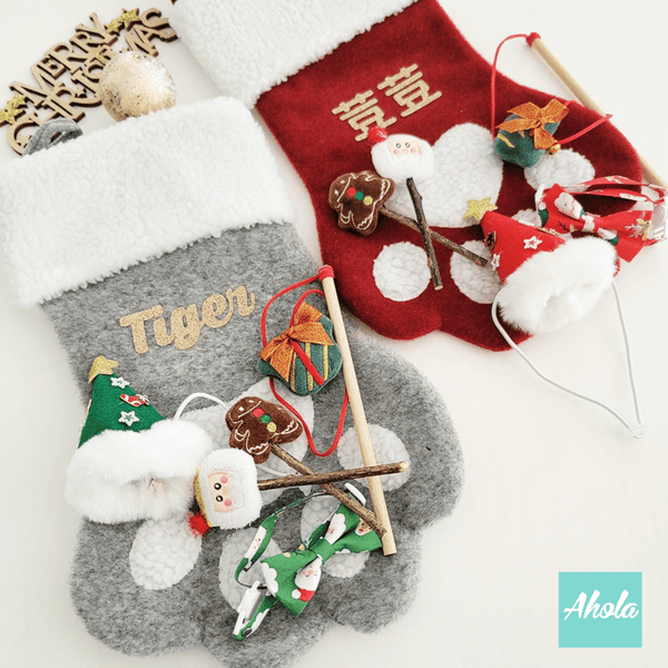 【Paws】Christmas Stocking with Accessories Set 貓爪聖誕襪玩具飾品套裝❄️聖誕限定的客製聖誕襪🐱 11/15截單，12月初到中寄出