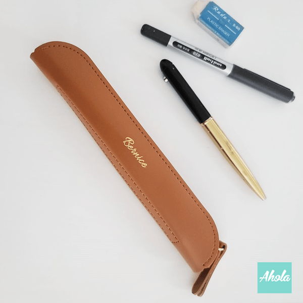 【Lewis】PU Leather Pencil Case PU皮革筆袋