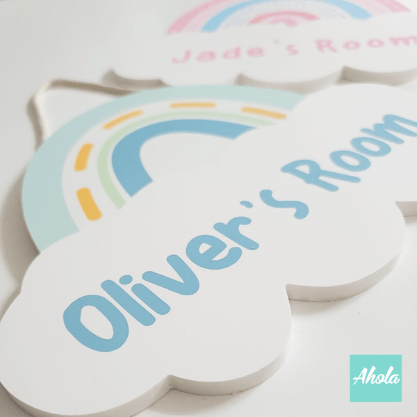 【Rainbow】Name Door Sign 名字彩虹掛牌