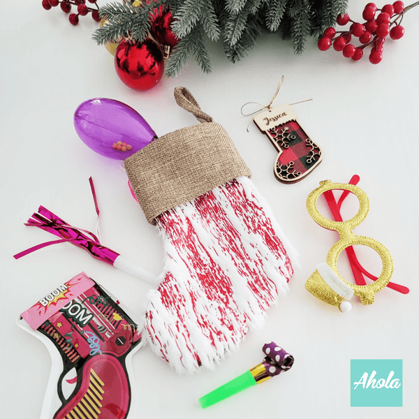 【X'mas Toy Sack】Christmas Stocking with Accessories Set 聖誕襪玩具飾品套裝**可選擇添加聖誕襪木製名牌 ⛄11/15截單，12月初到中寄出