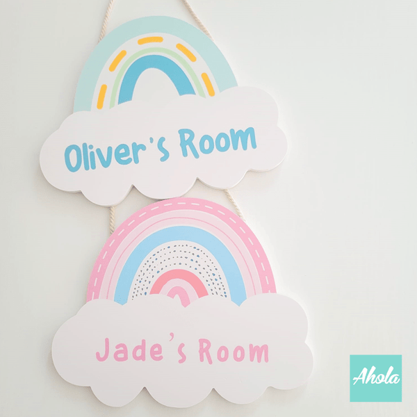 【Rainbow】Name Door Sign 名字彩虹掛牌