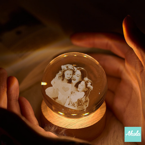 【Photograph】Crystal Ball Wooden Light 照片水晶球小燈盒