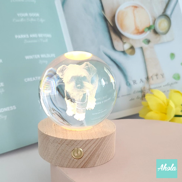 【Photograph】Crystal Ball Wooden Light 照片水晶球小燈盒
