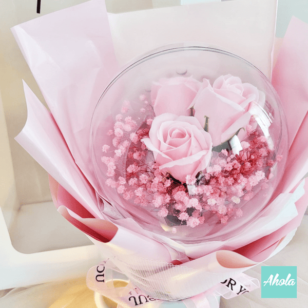 【Gift U】Dried/Soap Flowers Bubble ball Box Cup Set 乾花/香皂花氣球花配陶瓷杯禮袋套裝