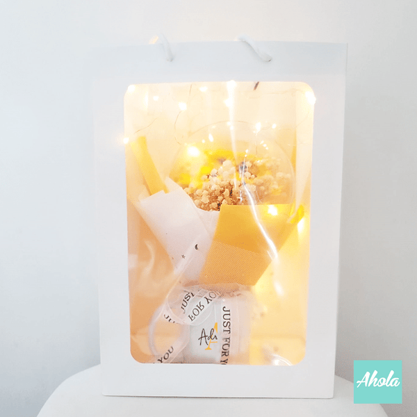 【Gift U】Dried/Soap Flowers Bubble ball Box Cup Set 乾花/香皂花氣球花配陶瓷杯禮袋套裝