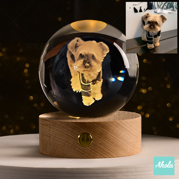 【Photograph】Crystal Ball Wooden Light 照片水晶球小燈盒