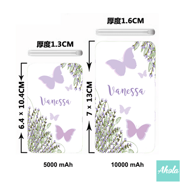 【Lavender】Portable Power Bank with built-in wire 薰衣草內置線便攜式差電器