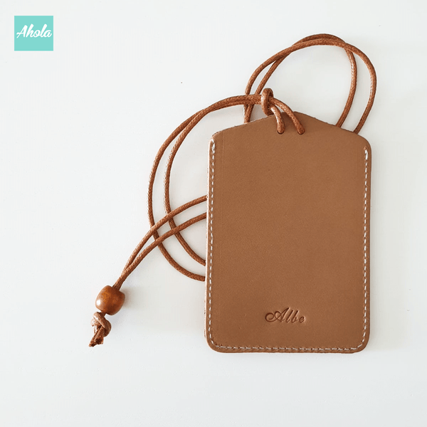 MS009 Embossed Genuine Leather Card Badge Holder 真皮掛頸證件套 - Ahola