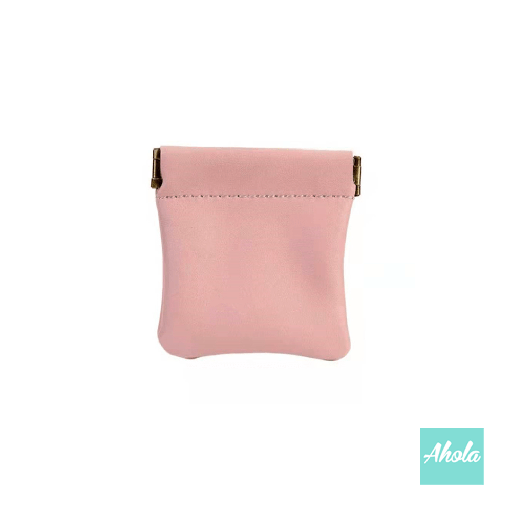【Tino】PU Leather Squeeze Coin Pouch 燙金壓字散銀萬用收納包