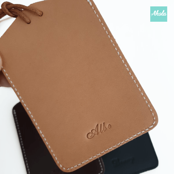 MS009 Embossed Genuine Leather Card Badge Holder 真皮掛頸證件套 - Ahola