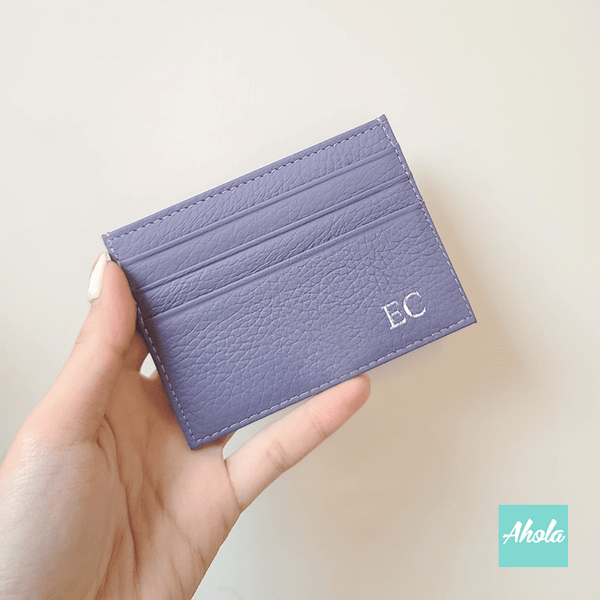 【Hira】Cow Leather Card Holder 燙金壓字真皮卡片包