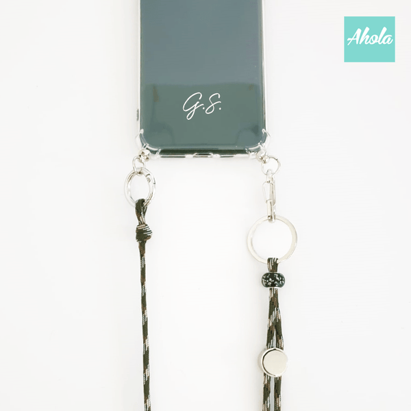 【Anacon】Crossbody Lanyard TPU Transparent Phone Case 自定名字掛頸透明電話軟殼