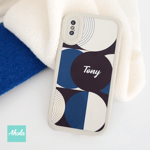 【Circles】Soft PU phone case 自定名字電話軟殼