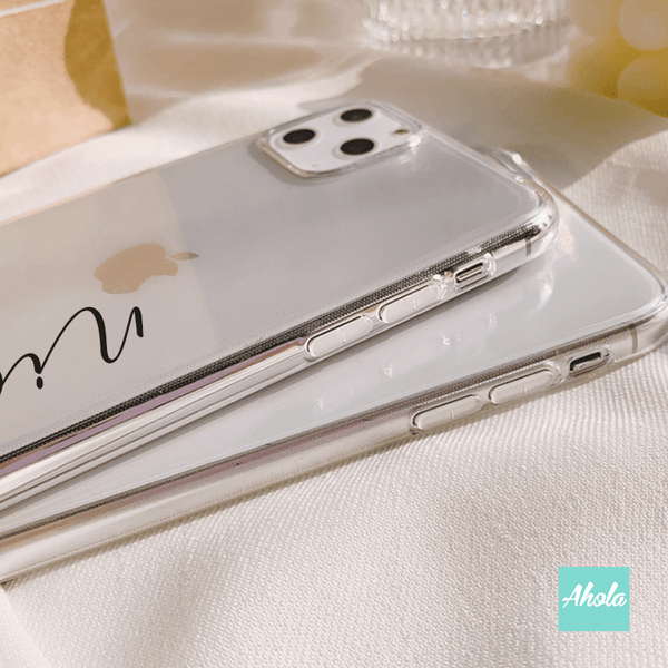 【Prime】Soft TPU transparent phone case 名字透明電話軟殼