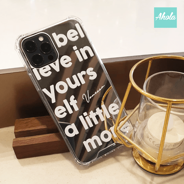 【Ooi】Protective Quote Mirror Phone Case 全包邊字句鏡面名字電話殼