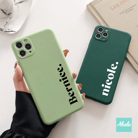 【Serif】Ultra Thin Silicone Soft iPhone Case 矽膠全包邊自訂名字電話殼