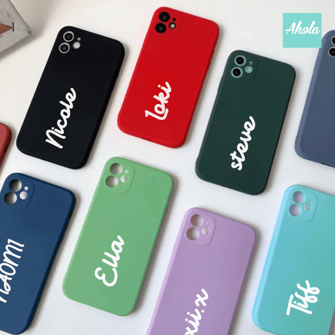 【Zcript】Ultra Thin Silicone Soft iPhone Case 矽膠全包邊自訂名字電話殼