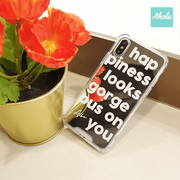 【Ooi】Protective Quote Mirror Phone Case 全包邊字句鏡面名字電話殼