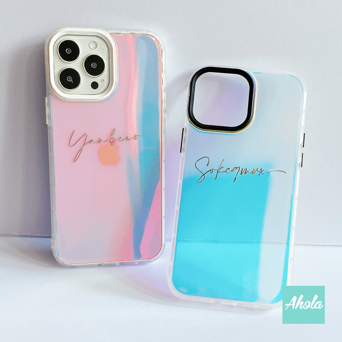 【Shiny】Iridescent iPhone Case 名字幻彩手機殼
