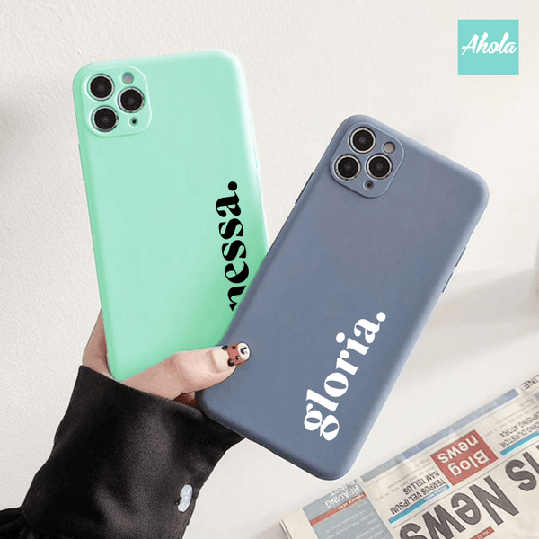 【Serif】Ultra Thin Silicone Soft iPhone Case 矽膠全包邊自訂名字電話殼