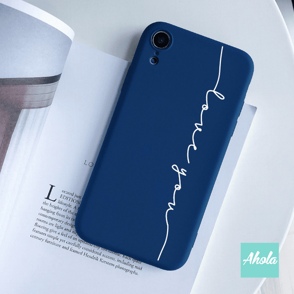 【Wordings】Ultra Thin Silicone Soft iPhone Case 矽膠全包邊自訂名字電話殼